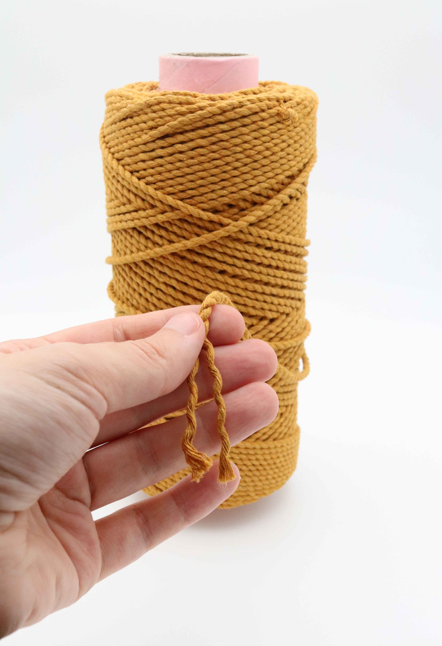 macrame cord recycled mustard rope