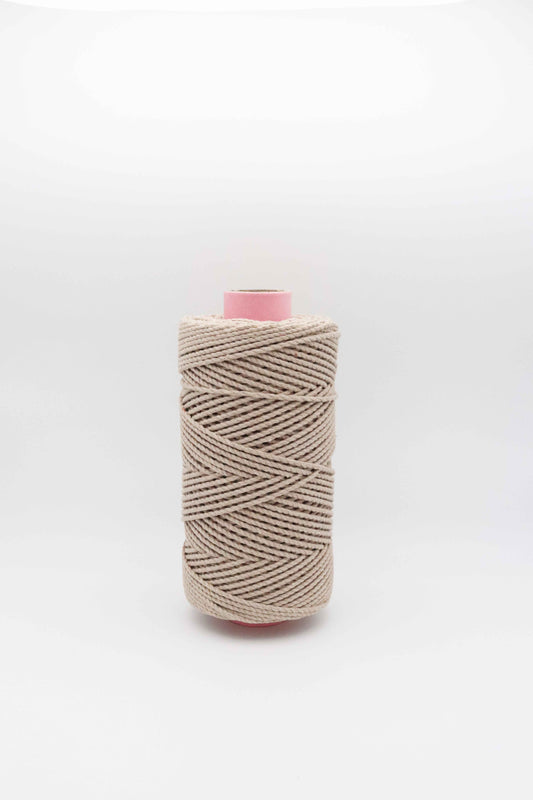 macrame cord recycled beige rope 