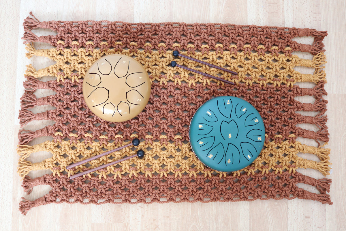 Percussion rug/mat for tongue drums and small drums