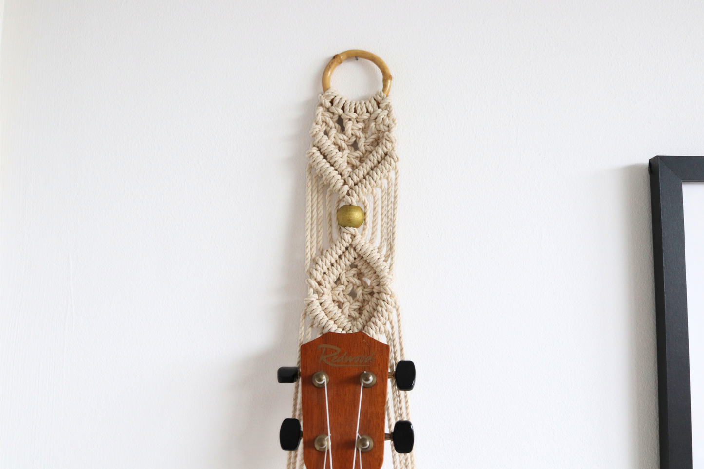 Ukulele Wall Mount - Gold Bead