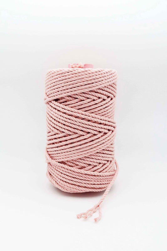 Macrame Cord, 5mm, Recycled Cotton, Ballet, 190m
