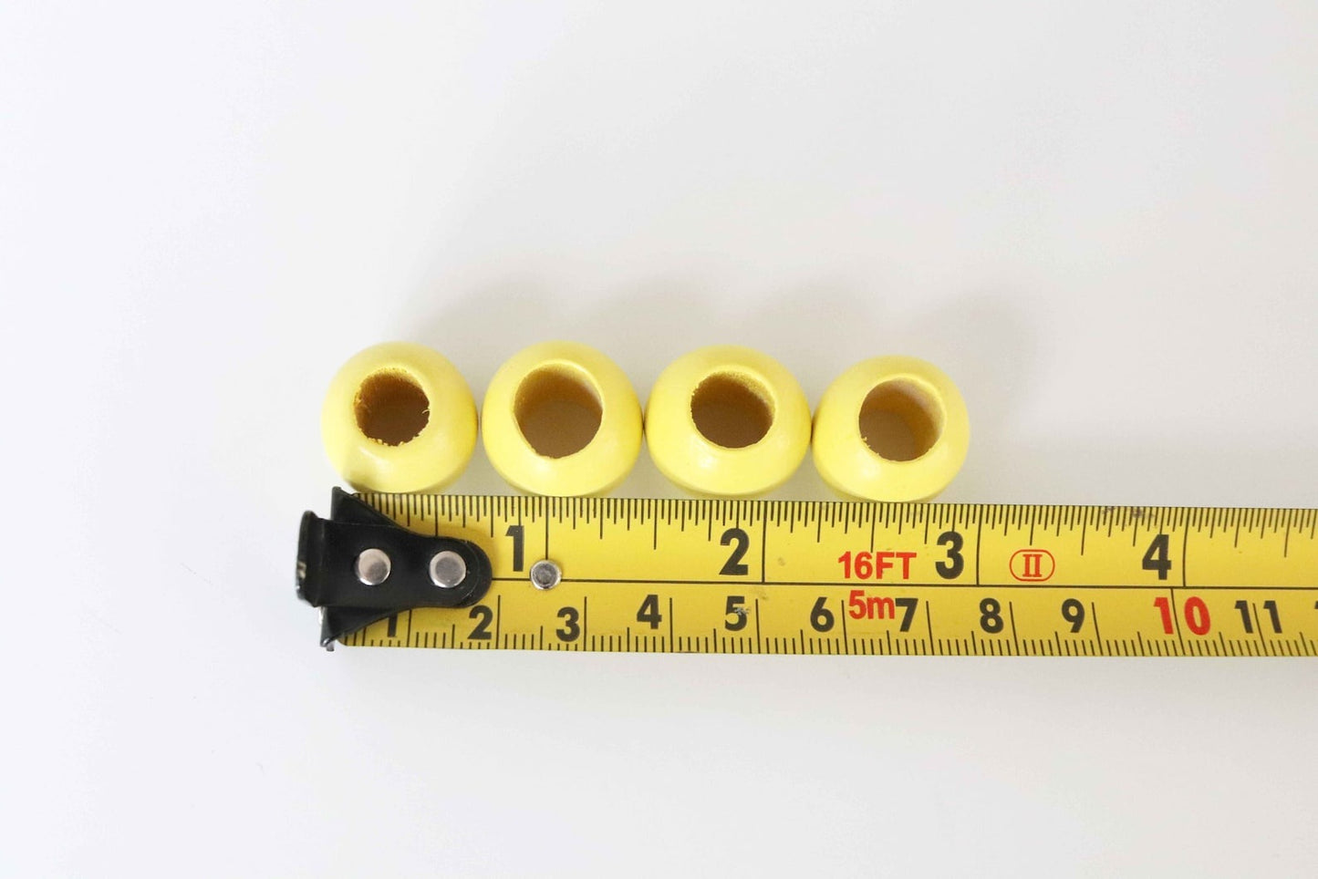 large hole macrame beads with a tape measure