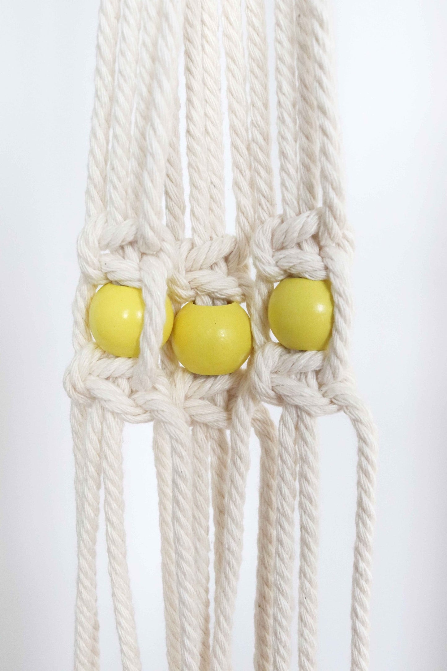 large hole beads for macrame on cotton rope