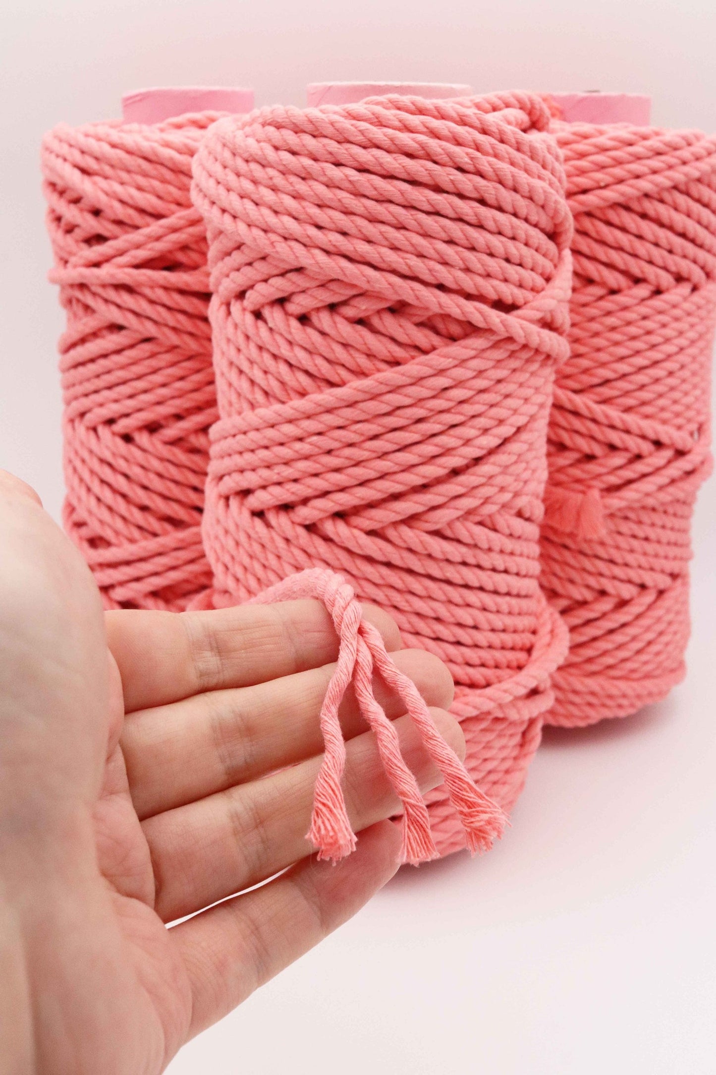 macrame cord pink