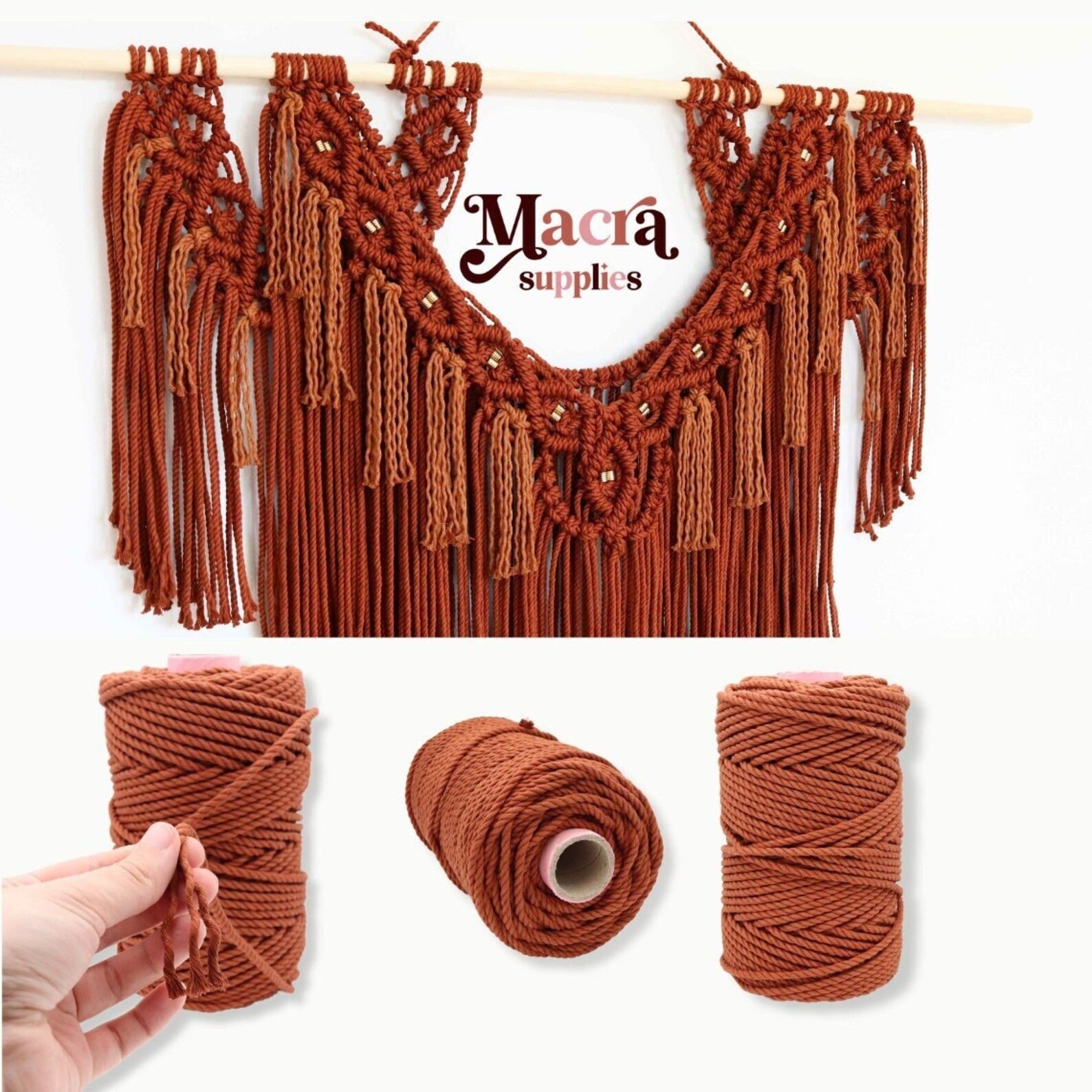 macrame cord rust