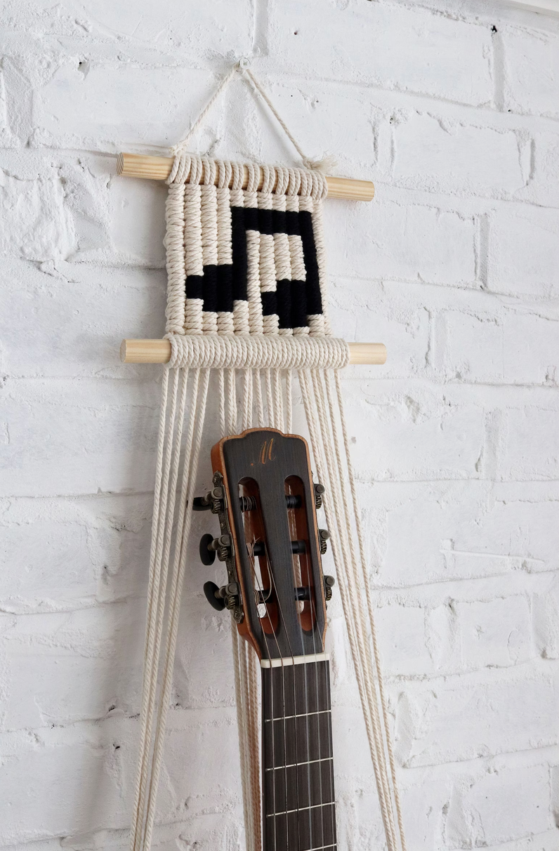 macrame guitar hanger