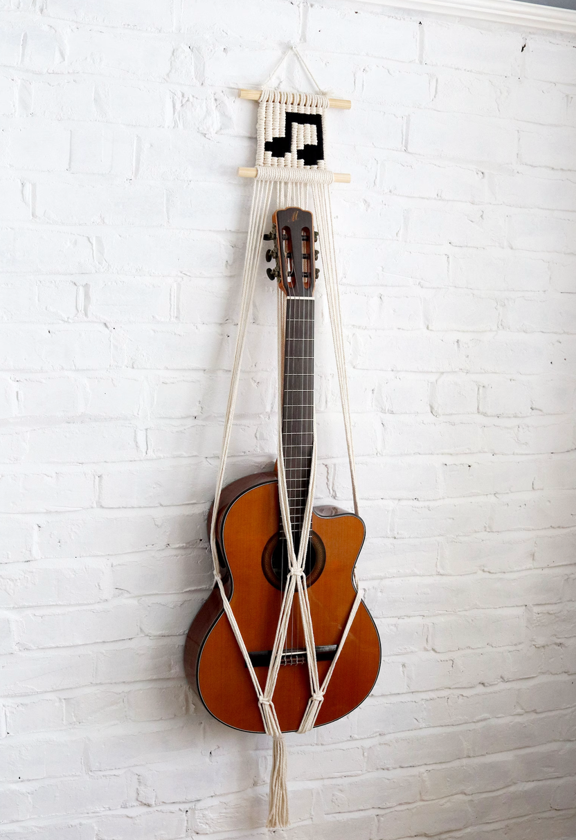 macrame guitar hanger